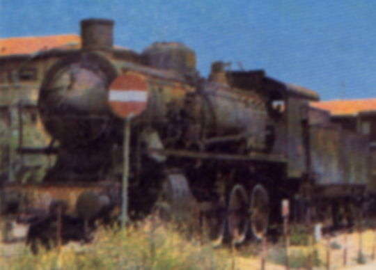 La locomotiva  del primo treno Sassari-Sorso